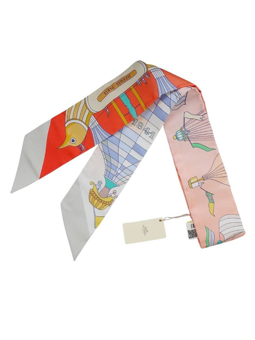 Hermes Scarf Twilly les Folies du Ciel Madness in the Sky Silk Multi 14